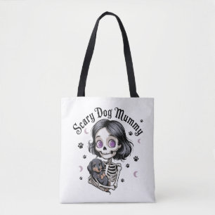 Bolso De Tela Perrito Mummy Esqueleto Salchicha