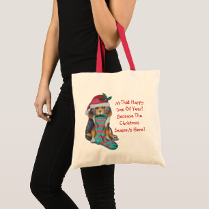 Bolso De Tela perrito negro y marrón lindo con el almacenamient