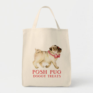 Bolso De Tela Perrito pug. pug. culido con corbata de color rojo