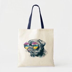 Bolso De Tela Perrito tropical de la acuarela