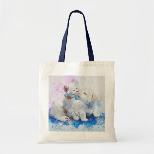 Bolso De Tela Perrito y gatito