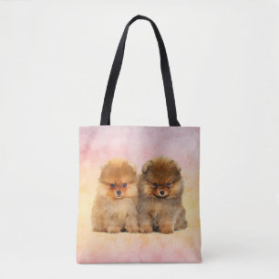 Bolso De Tela Perritos lindos de Pomeranian