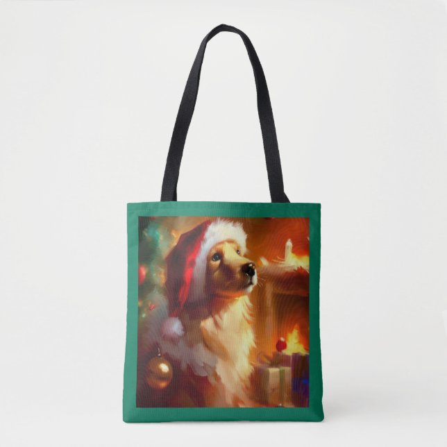 Bolso De Tela Perro 1 de los navidades (Anverso)