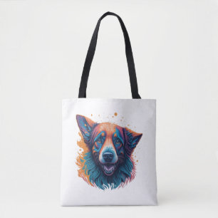 Bolso De Tela Perro adorable colorido