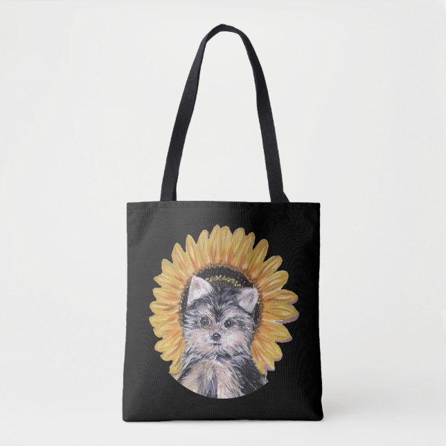 Bolso De Tela Perro adorable Yorkshire Terrier (Anverso)