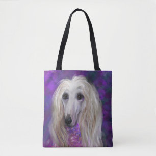 BOLSO DE TELA  PERRO AFGANO    
