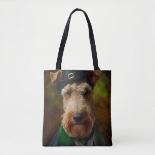 Bolso De Tela perro airedale en el Día de San Patricio