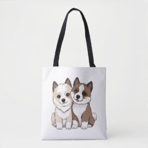Bolso De Tela perro akita camiseta clásica