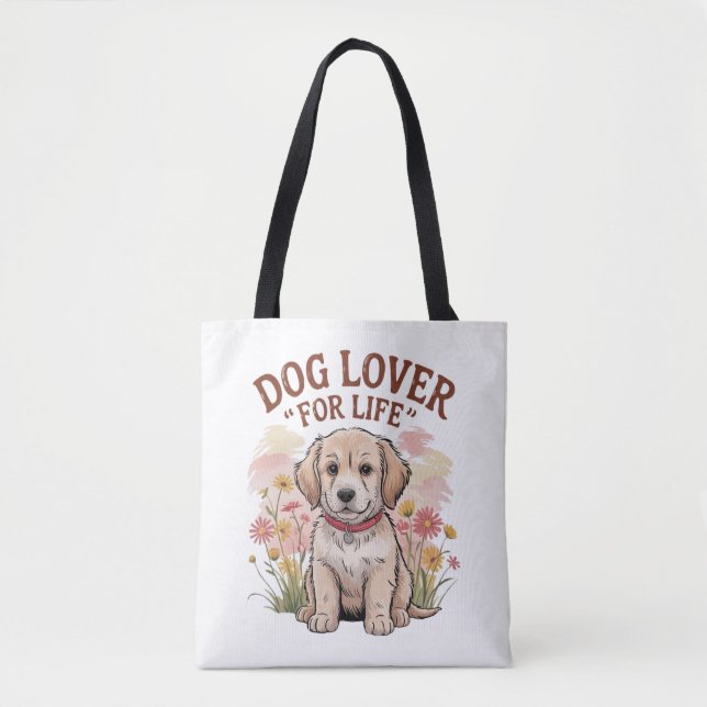 Bolso De Tela "Perro Amor Por La Vida" (Anverso)