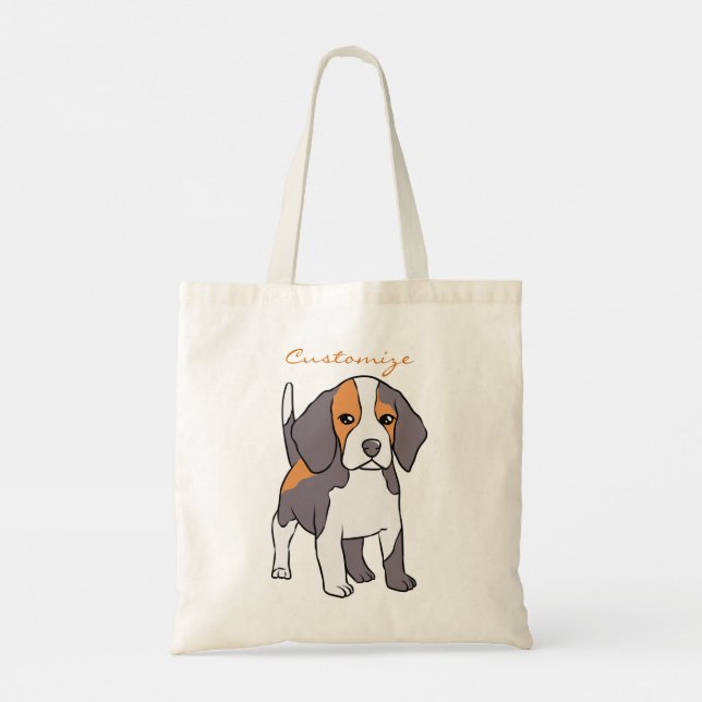 Bolso De Tela Perro Beagle Cute Rama Thunder_Cove (Reverso)