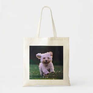 Bolso De Tela Perro blanco de cangrejo