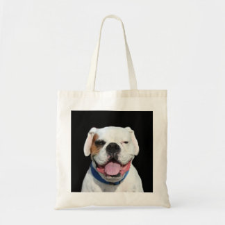 Bolso De Tela Perro blanco del boxeador