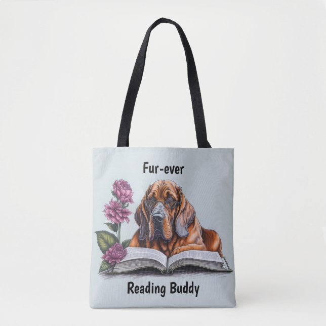 Bolso De Tela Perro Bloodhound (Anverso)