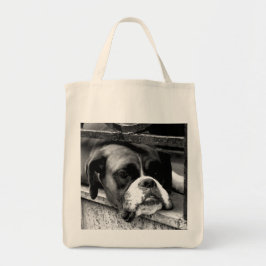 Bolso De Tela Perro Boxer en Windowsill gtcnm