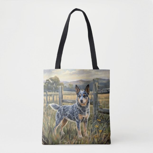 Bolso De Tela Perro Boyero Australiano (Anverso)