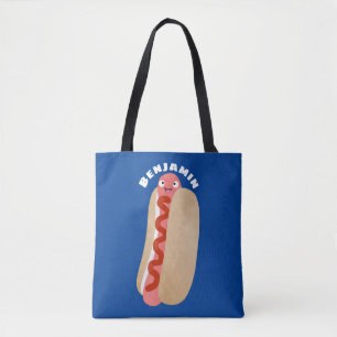 Bolso De Tela Perro caliente divertido lindo personalizado Weine