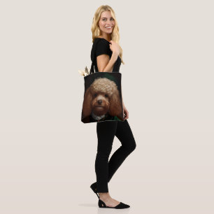 Bolso De Tela Perro Caniche con Ropa del Día de San Patricio