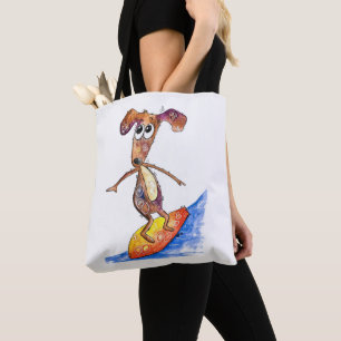Bolso De Tela Perro caprichoso y caprichoso