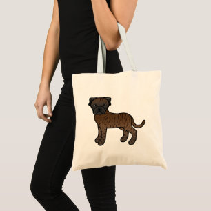 Bolso De Tela Perro Cartoon Bullmastiff Atigrado