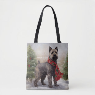 Bolso De Tela Perro chesapeake en Navidades de nieve
