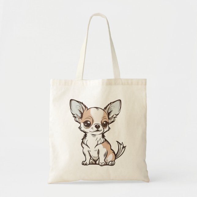 Bolso De Tela Perro Chihuahua  (Frente)