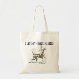 Bolso De Tela Perro chino cretino Prancing Grey