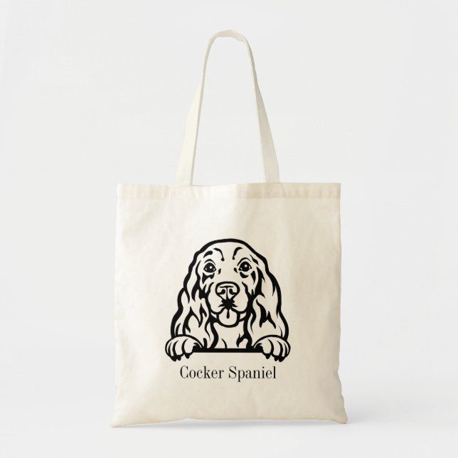 Bolso De Tela Perro Cocker Spaniel (Frente)