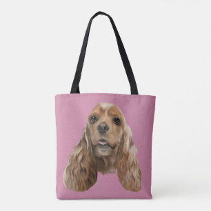 Bolso De Tela Perro Cocker Spaniel Rubio