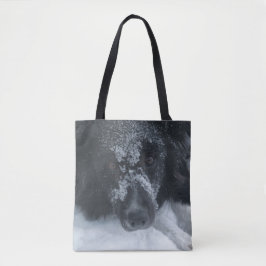 Bolso De Tela Perro collie de borde nevado