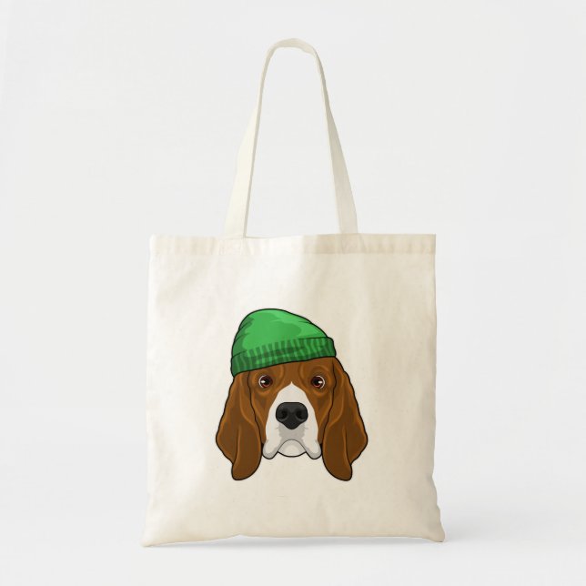 Bolso De Tela Perro con Beanie (Frente)