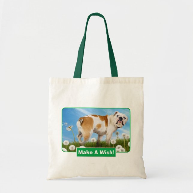 Bolso De Tela Perro con Dandelion (Frente)