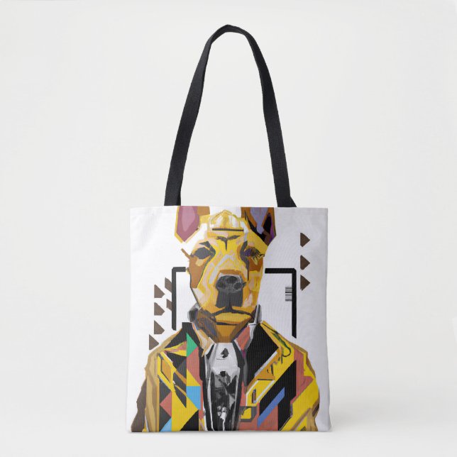 Bolso De Tela Perro con traje: Arte digital (Anverso)