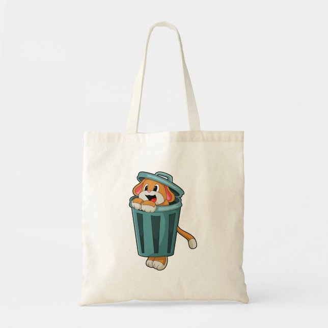Bolso De Tela Perro con Trashcan (Frente)