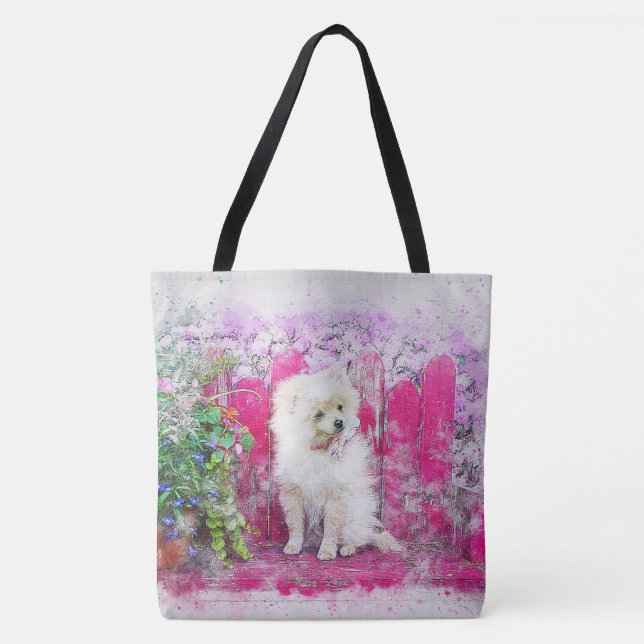 Bolso De Tela Perro Cute (Anverso)