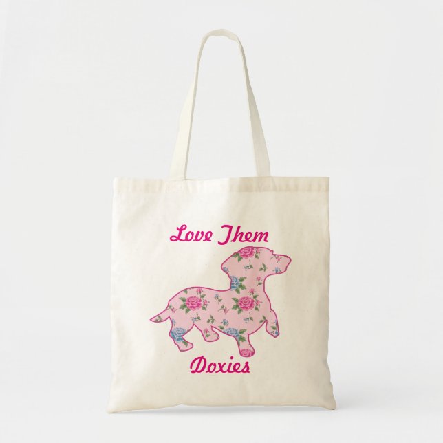 Bolso De Tela Perro Cute Dachshund (Frente)