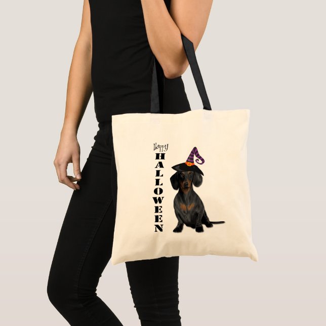 Bolso De Tela Perro Dachshund de Halloween (Anverso (producto))
