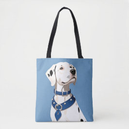 Bolso De Tela Perro dálmata con collar azul