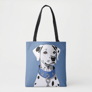 Bolso De Tela Perro dálmata con collar azul