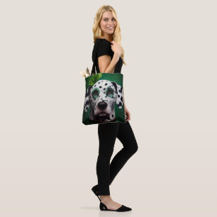Bolso De Tela Perro dalmatiano con vestido del Día de San Patric