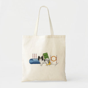 Bolso De Tela Perro de Agilidad Papillon Tricolor Deportes Canin