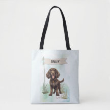 Perro de Agua Americano Acuarela Personalizado