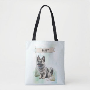 Bolso De Tela Perro de agua noruego Personalizado Dog