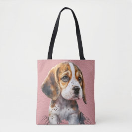 BOLSO DE TELA PERRO DE BASURA Y BLANCO