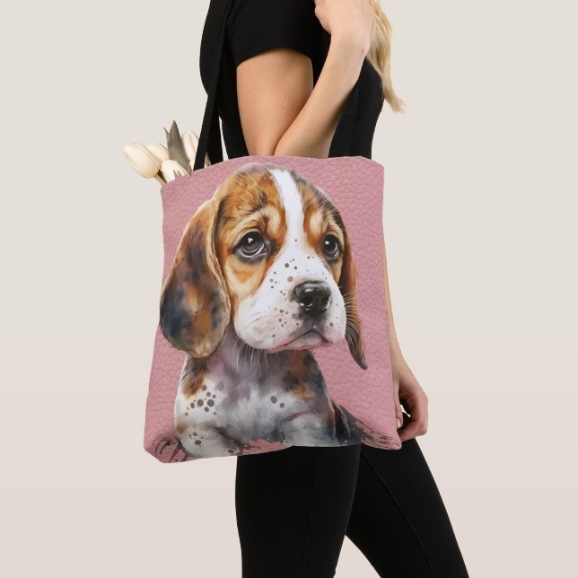 BOLSO DE TELA PERRO DE BASURA Y BLANCO (Detalle)