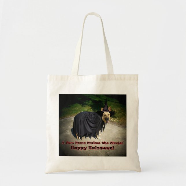 Bolso De Tela Perro de bruja del pastor alemán (Frente)