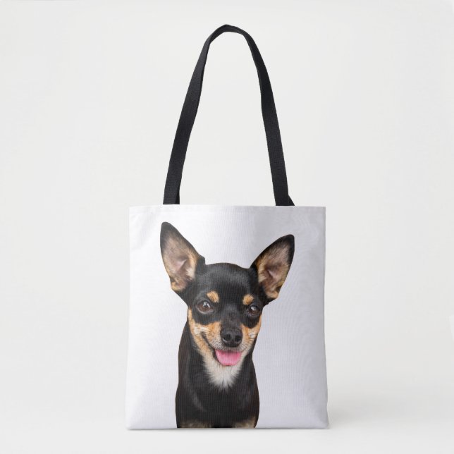 Bolso De Tela Perro de cachorro chihuahua (Anverso)