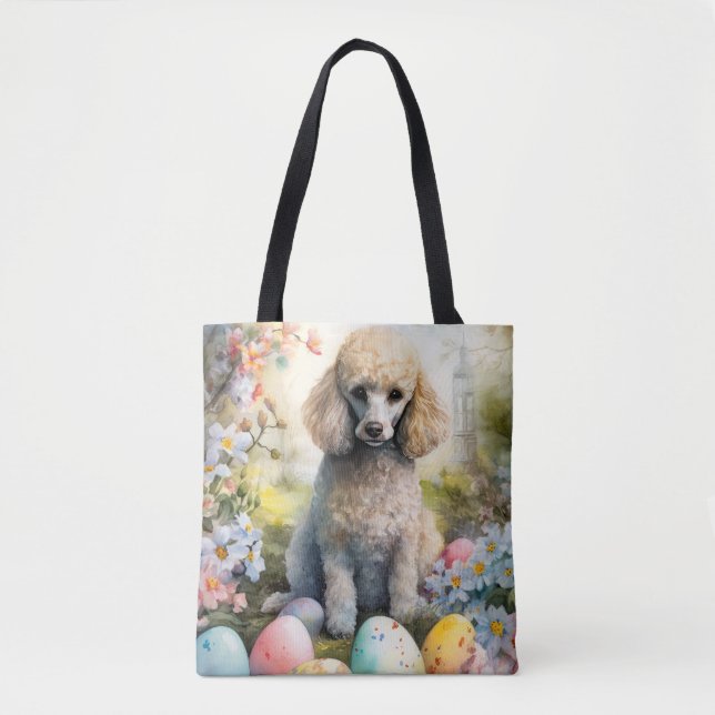 Bolso De Tela Perro de canapé con festividad de huevos de Pascua (Anverso)