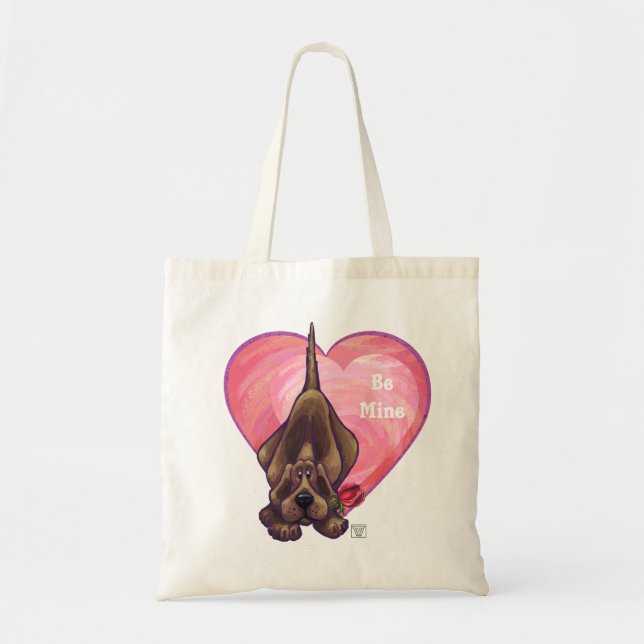 Bolso De Tela Perro de Caza Día de San Valentín (Frente)