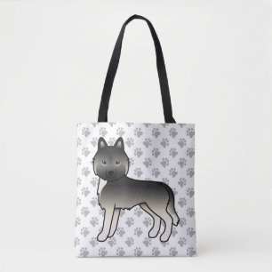 Bolso De Tela Perro de dibujos animados Agouti Siberian Husky &