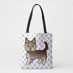 Bolso De Tela Perro de dibujos animados de Yorkshire Terrier de